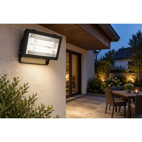 LANDLITE FL-226B, 2X26W G24q-3, reflector (CFLs included), black.  
