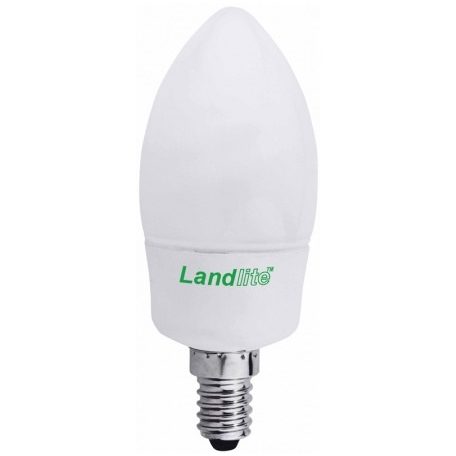 LANDLITE D-EIC-E14-9W E14 230V 2700K 10000hour, candle form (DIMMABLE energy saving lamp)