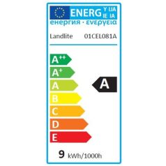   LANDLITE D-EIC-E14-9W E14 230V 2700K 10000hour, candle form (DIMMABLE energy saving lamp)