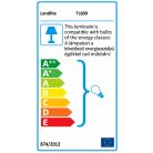 LANDLITE TL609 E27 Max 60W, desk lamp, table lamp, bank lamp, banker's Lamp - with  green glass shade