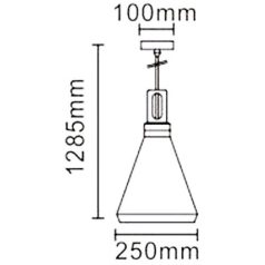 LANDLITE MAGSUS-A001, E27 Max 60W, Pendant Light, black
