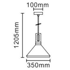 LANDLITE MAGSUS-A002, E27 Max 60W, Pendant Light, black