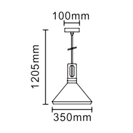 LANDLITE MAGSUS-A002, E27 Max 60W, Pendant Light, black