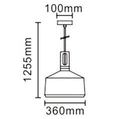 LANDLITE MAGSUS-A003, E27 Max 60W, Pendant Light, black