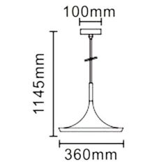 LANDLITE MAGSUS-B002, E27 Max 60W, Pendant Light, white