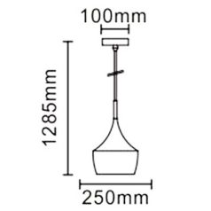 LANDLITE MAGSUS-B003, E27 Max 60W, Pendant Light, white