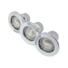 LANDLITE KIT-57-3, 3pcs 13W GU10 230V white CFL (energy saving lamp), fix design, downlight KIT (3 pcs-os KIT