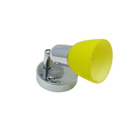 LANDLITE CLE-210A spot lamp,1x60W, yellow shade,  chrome