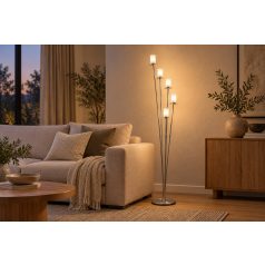   LANDLITE V2056/5F, 5x G9 Max 40W halogen bulb, with dimmer, standing lamp 