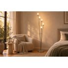 LANDLITE V2056/5F, 5x G9 Max 40W halogen bulb, with dimmer, standing lamp 
