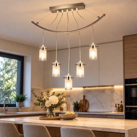 LANDLITE V2056/5C, modern függesztett lámpa 5xG9 230V