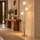 LANDLITE V2056/3F, 3x G9 Max 40W halogen bulb,  with dimmer, standing lamp