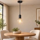 LANDLITE PL-32, E27 Max 60W, 2m cable, color: black,   Pendant Light 