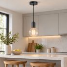 LANDLITE PL-32, E27 Max 60W, 2m cable, color: black,   Pendant Light 