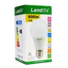 LANDLITE LED, E27, 8.5W, A60, 806lm, 4000K, körte formájú fényforrás (LED-A60-8.5W/SXW)