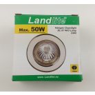 LANDLITE DL-57 230V max 50W, fix design, single downlight, matt chrome