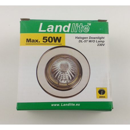 LANDLITE DL-57 230V max 50W, fix design, single downlight, matt chrome