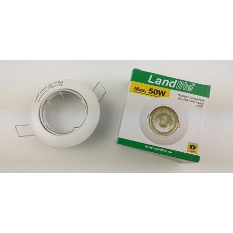 LANDLITE DL-58A, 1x max 50W (a variety of light bulbs can be used), rotateable design, white, downlight