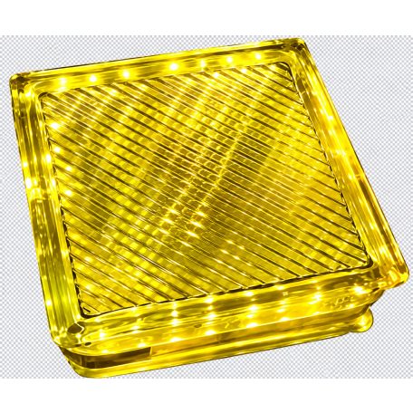 LANDLITE LED-G10-1x2W, yellow LED Crystalbrick lamp