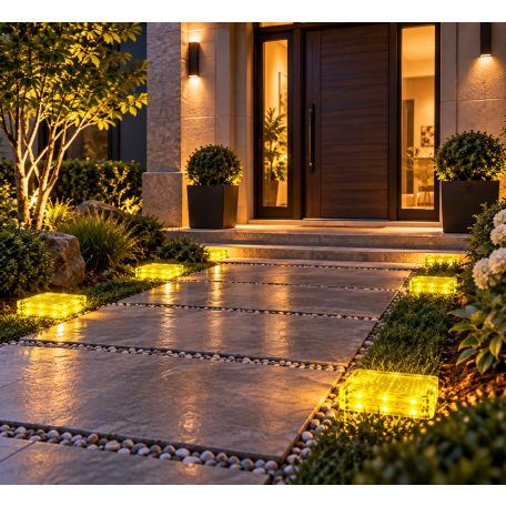 LANDLITE LED-G10-1x2W, yellow LED Crystalbrick lamp