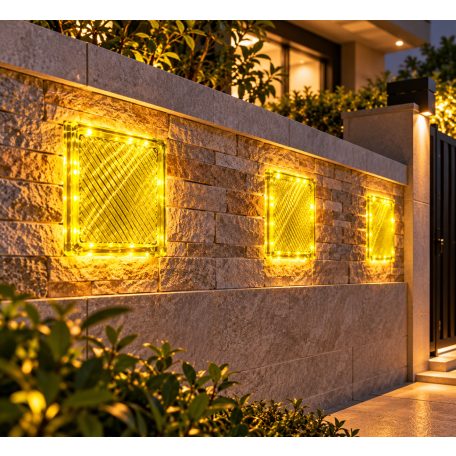LANDLITE LED-G10-1x2W, yellow LED Crystalbrick lamp