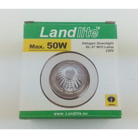 LANDLITE DL-57 230V max 50W, fix design, single downlight, white