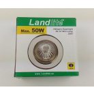 LANDLITE DL-57 230V max 50W,  fix design, single downlight, chrome