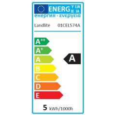   LANDLITE LED, E27, 5W, A60, 280lm, 3000K, pear shaped bulb (LDM-A60-5W)