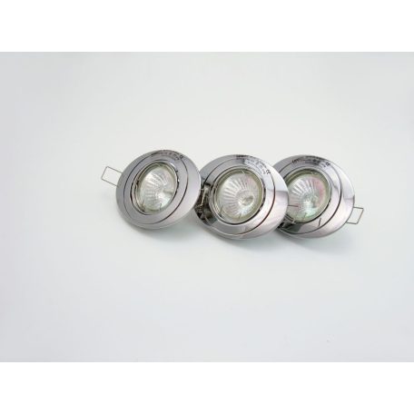 LANDLITE KIT-54-3, 3pcs MR16 20W 12V halogen lamp, rotateable design, downlight KIT (3 pcs halogen KIT),chrom