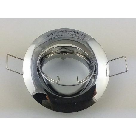 LANDLITE DL-58A, 1x max 50W (a variety of light bulbs can be used), rotateable design, chrome,  downlight