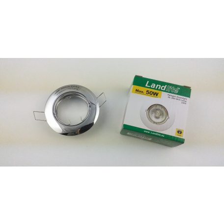 LANDLITE DL-58A, 1x max 50W (a variety of light bulbs can be used), rotateable design, chrome,  downlight