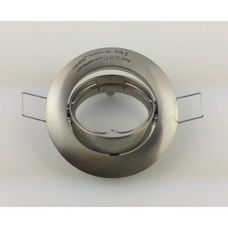 LANDLITE DL-58A, 1x max 50W (a variety of light bulbs can be used), rotateable design,  mat chrome, downlight