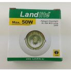 LANDLITE DL-58A, 1x max 50W (a variety of light bulbs can be used), rotateable design,  mat chrome, downlight