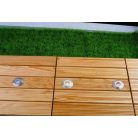 LANDLITE LED-GR02-4x1,0W, 4 pcs SET, with transformer, metallic colors: matte chrome, LED color: blue, IP44, 