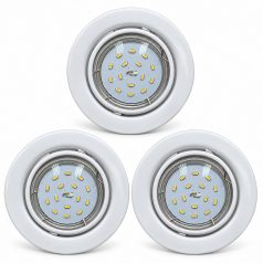   LANDLITE KIT-60-3, 3pcs 1,5W GU10 230V white LED lamp, rotateable design, downlight KIT (3 pcs LED KIT) white