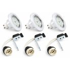 LANDLITE KIT-60-3, 3pcs 1,5W GU10 230V white LED lamp, rotateable design, downlight KIT (3 pcs LED KIT) white