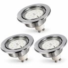 LANDLITE KIT-60-3, 3pcs 1,5W GU10 230V white LED lamp, rotateable design, downlight KIT (3 pcs LED KIT) chrom