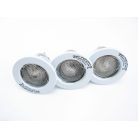 LANDLITE KIT-57-3, 3pcs 7W GU10 230V white CFL (energy saving lamp), fix design, downlight KIT (3 pcs-os KIT)