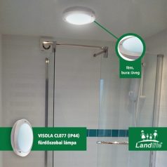   LANDLITE VISOLA CL077, 2XE27 60W, matt chrome, IP44, bathroom lamp