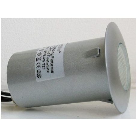 LANDLITE LED-GR91-3, 3x0,4W, 3pcs SET, transformer, metallic colors: gray, IP68, recessed LED ground lamp, co