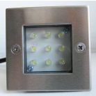 LANDLITE LED-GR92-3, 3x1,0W, 3pcs SET, transformer, metallic colors: matte chrome, IP68, recessed LED ground 