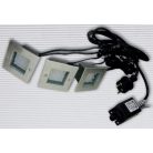 LANDLITE LED-GR92-3, 3x1,0W, 3pcs SET, transformer, metallic colors: matte chrome, IP68, recessed LED ground 