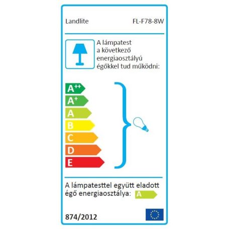 LANDLITE FL-F78-8W, 1X8W 78mm/R7s, reflector (CFLs included), white