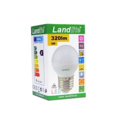   LANDLITE LED, E27, 4W, G45, 320lm, 3000K, mini globe bulb (LED-G45-4W/SXW)