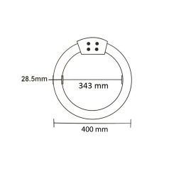    LANDLITE Energy saving, G10q, 40W, 3000lm, 2700K circular fluorescent bulb (CCL-40W)