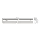 LANDLITE EBL/N-13W T5, thin, with lamp shade, with switch, cabinet light (fluorescent armature), extendable
