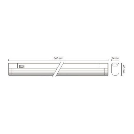 LANDLITE EBL/N-13W T5, thin, with lamp shade, with switch, cabinet light (fluorescent armature), extendable