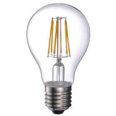   LANDLITE LED filament, E27, 8W, A60, 800lm, 2700K, pear shaped bulb (LED-A60-8W/FLT)