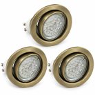 LANDLITE KIT-60-3, 3pcs 1,5W GU10 230V white LED lamp, rotateable design, downlight KIT (3 pcs LED KIT) antiq