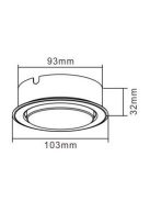 LANDLITE DL-19-GX53 220-240V mat chrome, surface-mounted downlight